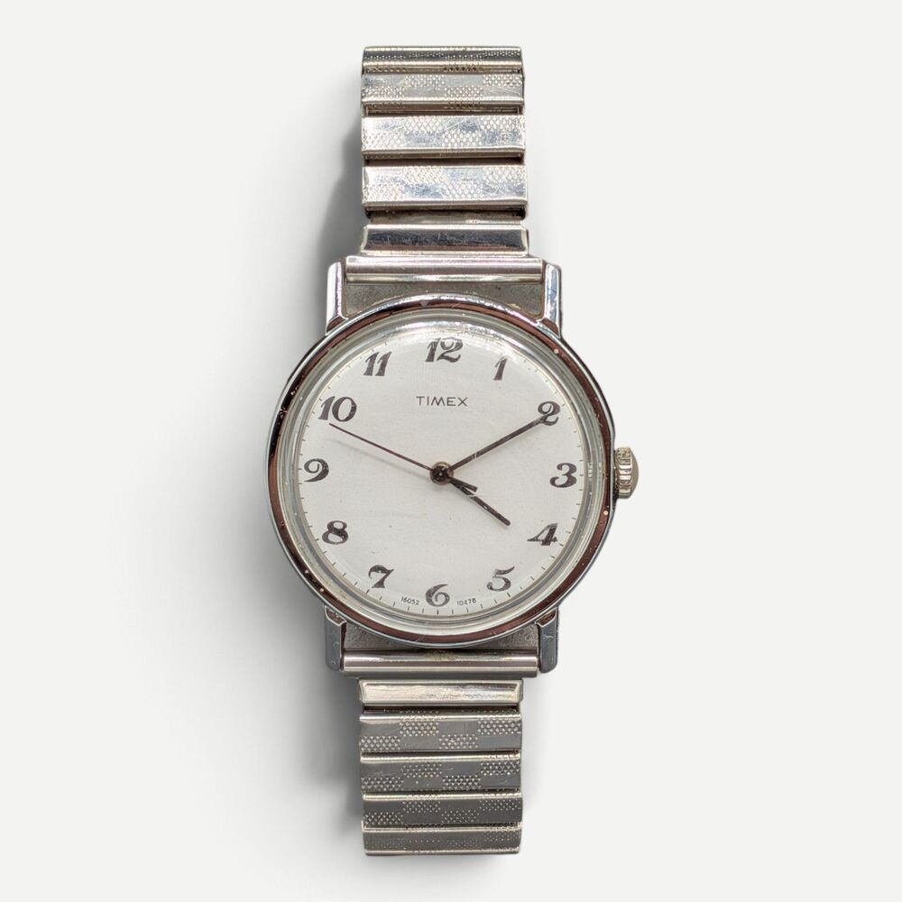 Vintage 1980s Timex Mercury reference # 16052 10478 Watch Adjustable Band **Runs